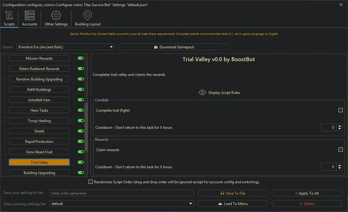 Primitive Era Bot - Trial Valley