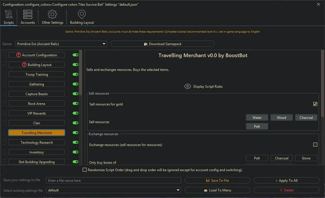 Primitive Era Bot - Travelling Merchant