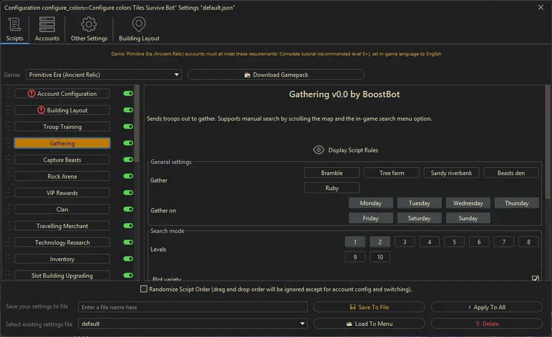 Primitive Era Bot - Gathering