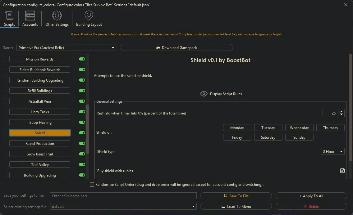 Primitive Era Bot - Elders Rulebook Rewards